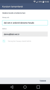 Android Mail Kurulumu
