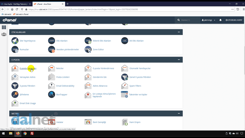 cPanel'de E-Posta hesabı oluşturma - 2